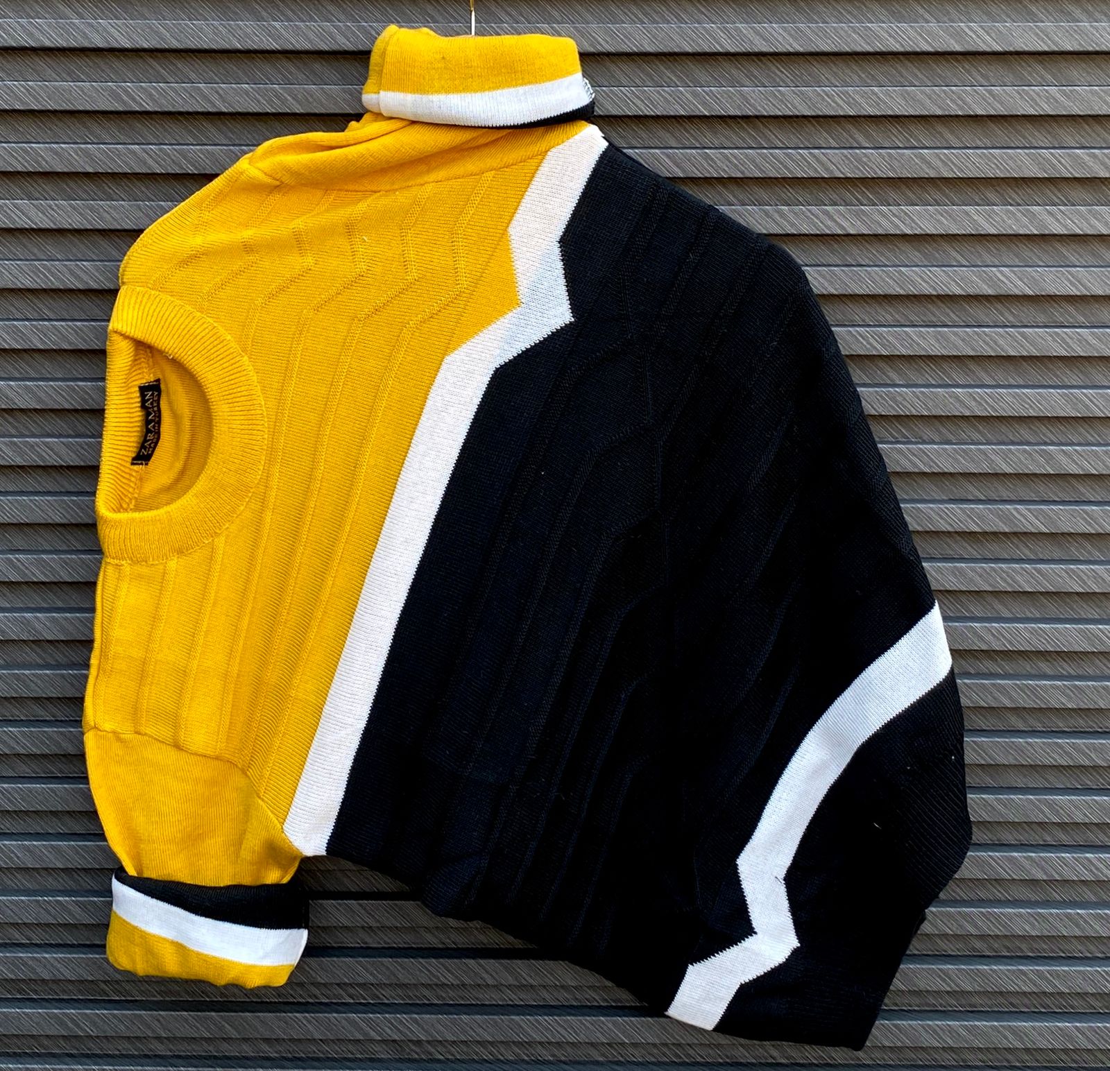 ZARANAM Knitting Pullover | Full Warm Designer Pullover for Men | Ribbed Neck & Bottom | Premium Winter Wear | Soft Woolen Fabric | Full Sleeves Sweater