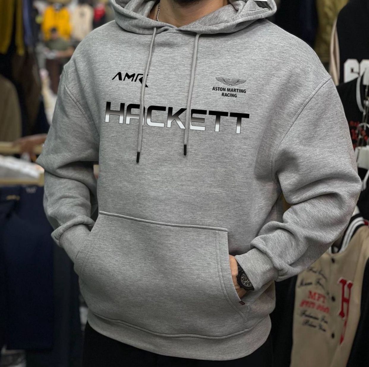 hackett Men’s Full Sleeve Cotton Fleece Hoodie Sweatshirt