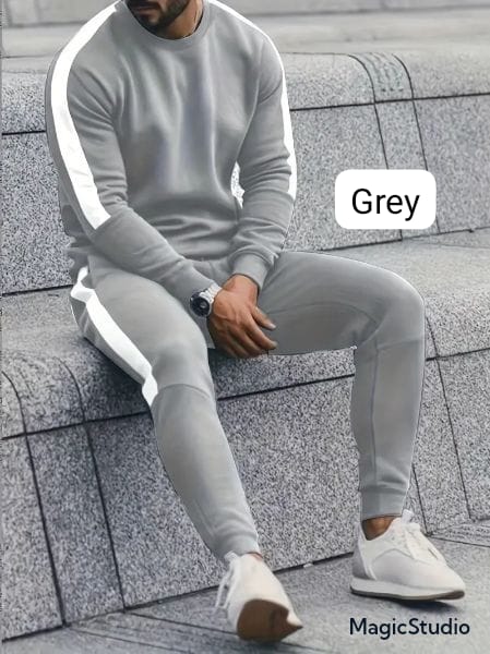 Men’s Premium Winter Round Neck Tracksuit (Hoodie + Lower) – 100% Cotton Fleece, 470 GSM
