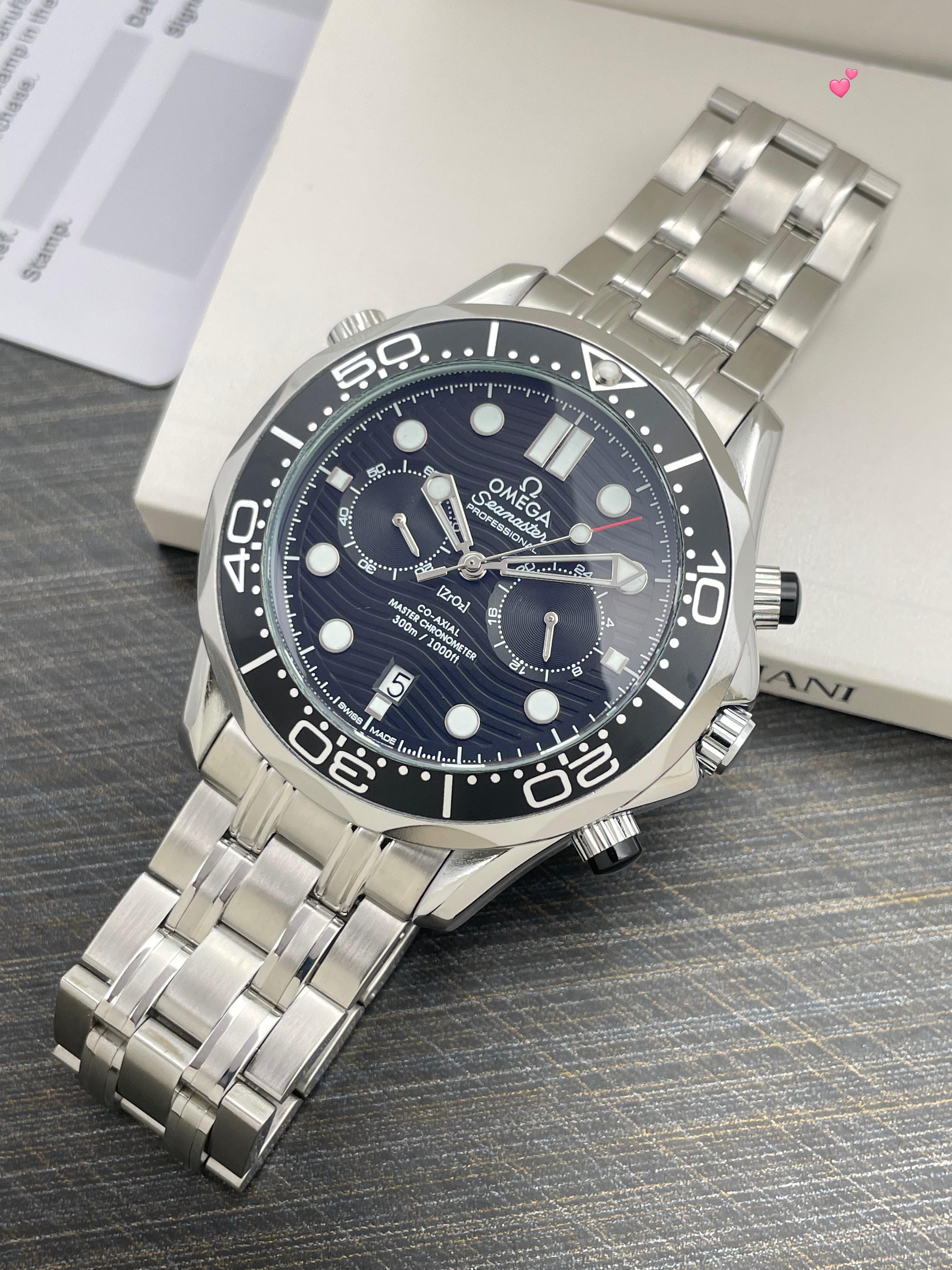 OMEGA Men’s Premium Analog Watch – 7AA Original Model (Super Slim Design)